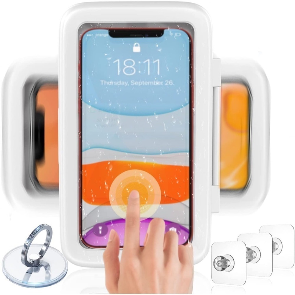 Waterproof Shower Phone Holder 480° Rotation Universal Wall Mount 
NEW IN BOX